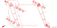 AMORTISSEUR ARRIERE pour Honda SUPER CUB 90 DELUXE ROUND LIGHT de 2001