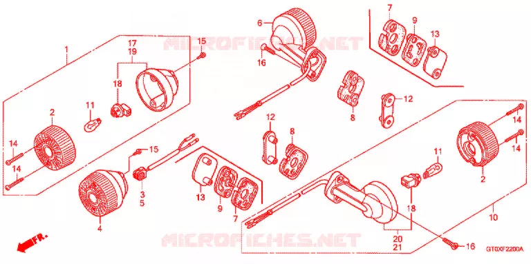 CLIGNOTANT (D) Honda MOTO 90 CUB 2000  C90DX