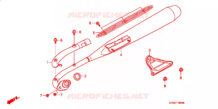 SILENCIEUX D'ECHAPPEMENT Honda MOTO 90 CUB 2000  C90DX