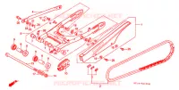 BRAS ARRIERE pour Honda CB 125 TWIN de 1990