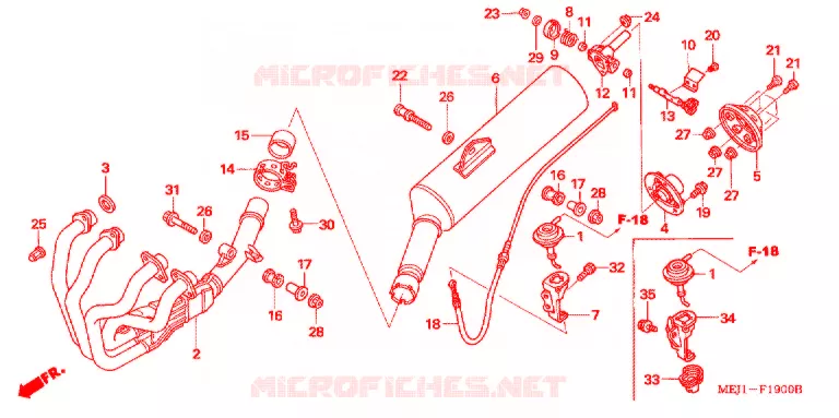 SILENCIEUX D'ECHAPPEMENT Honda MOTO 1300 CB 2003  CB1300F3