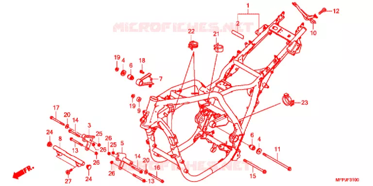 CADRE Honda MOTO 1300 CB 2015  CB1300SADE