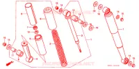 AMORTISSEUR ARRIERE pour Honda SUPER CUB 90 CUSTOM SQUARE LIGHT de 1995