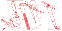 AMORTISSEUR ARRIERE pour Honda SUPER CUB 90 CUSTOM SQUARE LIGHT de 1997