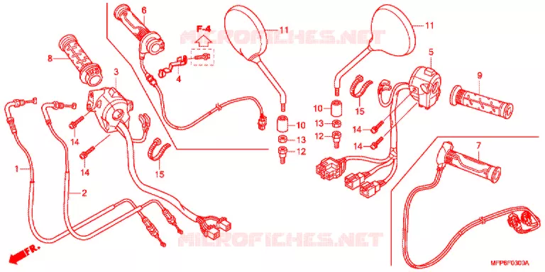 COMMODO - LEVIER - CABLE Honda MOTO 1300 CB 2014  CB1300ADE