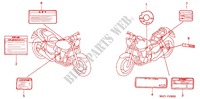 ETIQUETTE DE PRECAUTIONS pour Honda CB X4 1300 de 1998