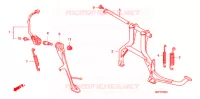 BEQUILLE pour Honda CB 1300 SUPER BOL DOR TWO TONES de 2009