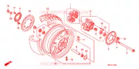 ROUE ARRIERE pour Honda CB 1300 SUPER BOL DOR TWO TONES de 2009