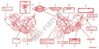 ETIQUETTE DE PRECAUTIONS (CB1300S/SA/TA) pour Honda CB 1300 SUPER BOL DOR GOLDEN RIMS de 2010