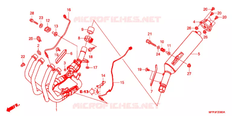 SILENCIEUX D'ECHAPPEMENT Honda MOTO 1300 CB 2016  CB1300SADG