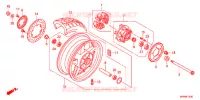 ROUE ARRIERE pour Honda SUPER CUB 50 CUSTOM GREEN de 1994