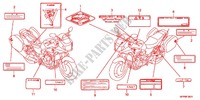 ETIQUETTE DE PRECAUTIONS (CB1300S/SA/TA) pour Honda CB 1300 SUPER FOUR TYPE 1 de 2007