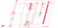 FOURCHE pour Honda CB 250 NIGHTHAWK de 1991