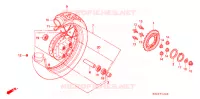 ROUE ARRIERE pour Honda CB 250 NIGHTHAWK de 1999