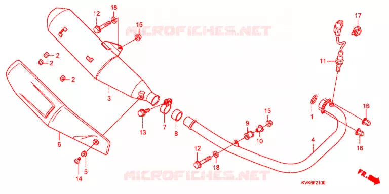 SILENCIEUX D'ECHAPPEMENT Honda MOTO 300 CB 2012  CB300RAC