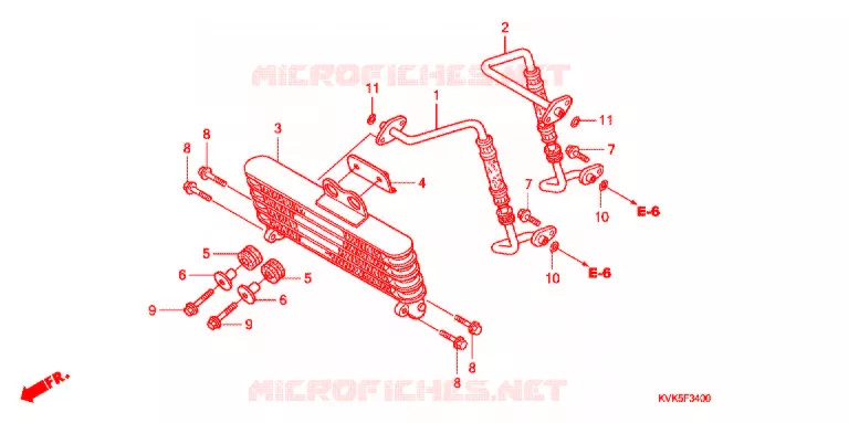 RADIATEUR D'HUILE Honda MOTO 300 CBR 2012  CB300RC