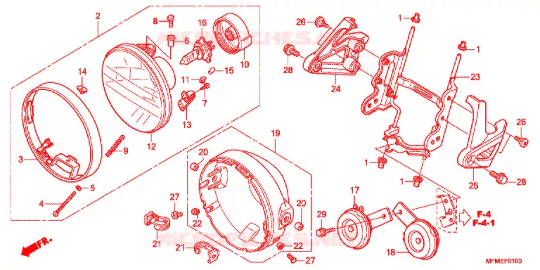 PHARE Honda MOTO 400 CB 2011  CB400AB
