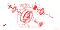 ROUE ARRIERE pour Honda CB 400 SUPER FOUR ABS VTEC REVO de 2015