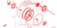 ROUE ARRIERE pour Honda CB 400 SUPER FOUR ABS VTEC REVO de 2016