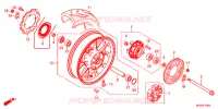 ROUE ARRIERE pour Honda CB 400 F ABS WHITE de 2014