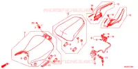 SELLE   POIGNEE ARRIERE pour Honda CB 400 F ABS WHITE de 2014