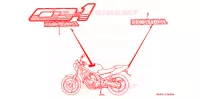 AUTOCOLLANTS pour Honda CB 400 F CB1 de 1989