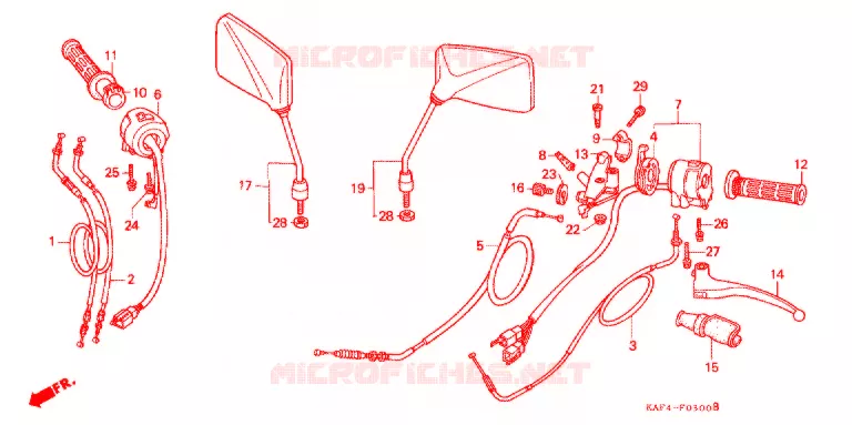 COMMODOS - POIGNEES Honda MOTO 400 CB 1989  CB400FK