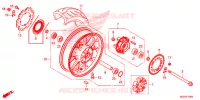 ROUE ARRIERE pour Honda CB 500 F ABS de 2013