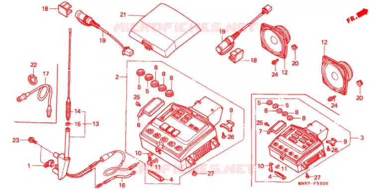 RADIO Honda MOTO 1500 GOLD-WING 1990  GL1500L
