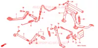 PEDALE pour Honda GL 1500 GOLD WING INTERSTATE de 1991