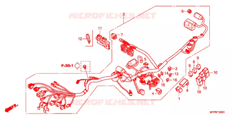 FAISCEAU DES FILS Honda MOTO 1300 CB 2016  CB1300AG