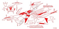 AUTOCOLLANTS (CBR125RW'07,'08,'09,'10) pour Honda CBR 125 de 2007