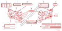 ETIQUETTE DE PRECAUTIONS (CBR125RW'07,'08,'09,'10) pour Honda CBR 125 de 2007