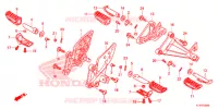 REPOSE PIED (CBR125RW'07,'08,'09,'10) pour Honda CBR 125 de 2007