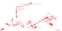PEDALE pour Honda CBR 250 R ABS RED de 2017