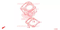 CYLINDRE pour Honda CBR 250 R TRICOLOR de 2012