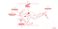 AUTOCOLLANTS (1) pour Honda CBR 250 R de 2013