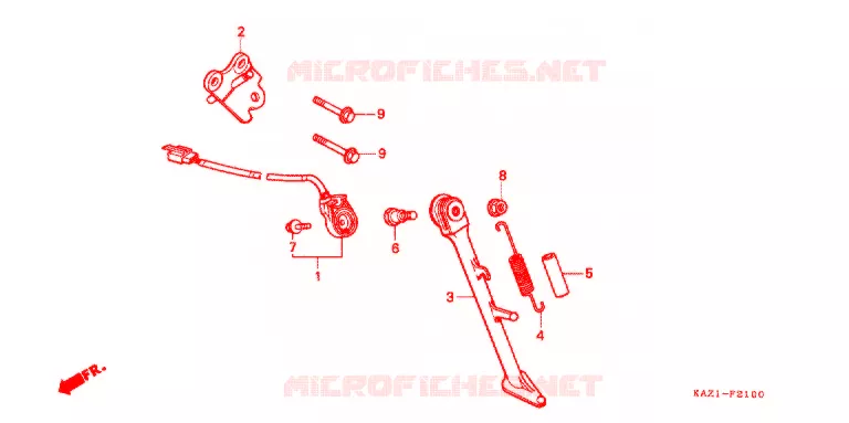 BEQUILLE Honda MOTO 250 CBR 1994  CBR250RRR_II