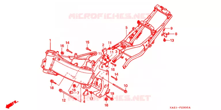 CADRE Honda MOTO 250 CBR 1994  CBR250RRR_II