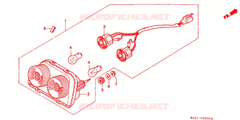 FEU ARRIERE Honda MOTO 250 CBR 1994  CBR250RRR_II