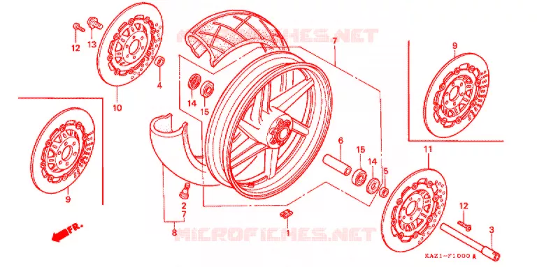 ROUE AVANT Honda MOTO 250 CBR 1996  CBR250RRR_II