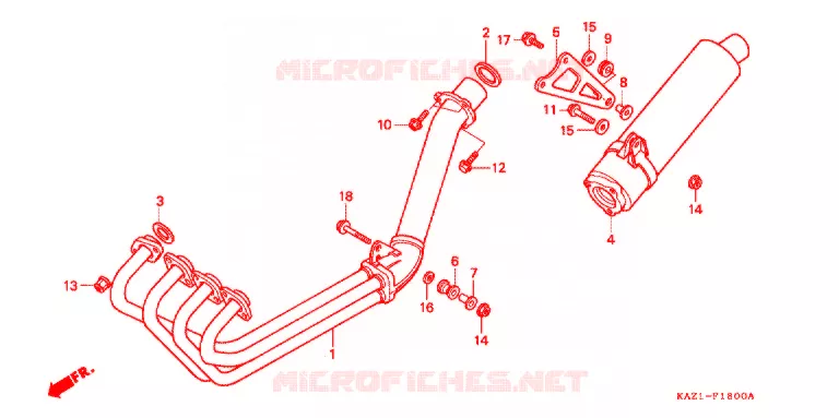 SILENCIEUX D'ECHAPPEMENT Honda MOTO 250 CBR 1996  CBR250RRR_II