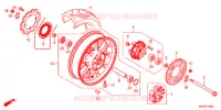 ROUE ARRIERE pour Honda CB 400 F ABS BLACK de 2013