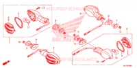 CLIGNOTANT pour Honda CBR 600 RR RED de 2013