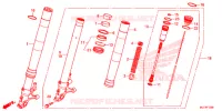 FOURCHE pour Honda CBR 600 RR RED de 2013