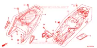 COUVERCLES LATERAUX pour Honda CBR 600 RR BLACK, RED de 2014