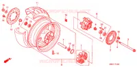 ROUE ARRIERE pour Honda CB 1300 SUPER FOUR STRIPES de 2001