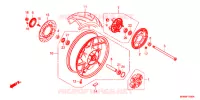 ROUE ARRIERE pour Honda CB 400 SUPER FOUR VTEC REVO BLUE de 2014