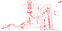 MAITRE CYLINDRE DE FREIN ARRIERE pour Honda CB 400 SUPER FOUR  VERSION S 5J de 1997
