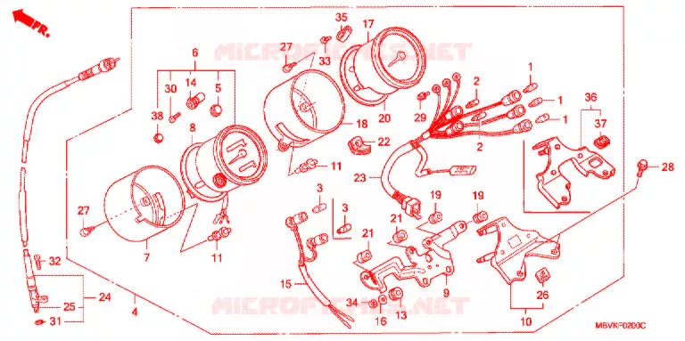 COMPTEUR Honda MOTO 400 CB 2002  CB400SS2
